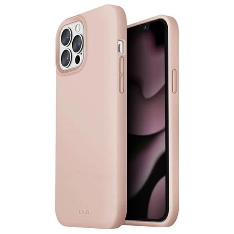 Etui Uniq Lino na iPhone 13 Pro / iPhone 13 - różowe Etui Uniq Lino na iPhone 13 Pro / iPhone 13 - różowe