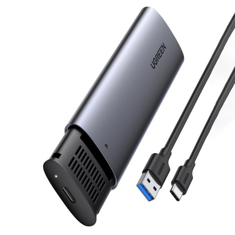 Ugreen kieszeń na dysk obudowa dysku twardego M.2 B-Key SATA 3.0 5Gbps szary + kabel USB Typ C (CM400) Ugreen kieszeń na dysk obudowa dysku twardego M.2 B-Key SATA 3.0 5Gbps szary + kabel USB Typ C (CM400)