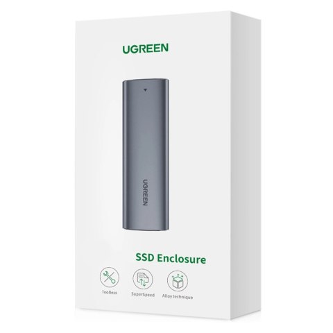 Ugreen kieszeń na dysk obudowa dysku twardego M.2 B-Key SATA 3.0 5Gbps szary + kabel USB Typ C (CM400) Ugreen kieszeń na dysk obudowa dysku twardego M.2 B-Key SATA 3.0 5Gbps szary + kabel USB Typ C (CM400)