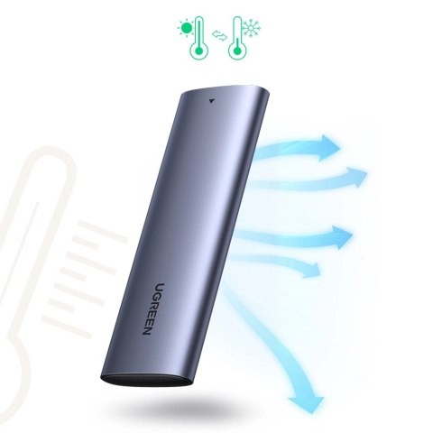 Ugreen kieszeń na dysk obudowa dysku twardego M.2 B-Key SATA 3.0 5Gbps szary + kabel USB Typ C (CM400) Ugreen kieszeń na dysk obudowa dysku twardego M.2 B-Key SATA 3.0 5Gbps szary + kabel USB Typ C (CM400)