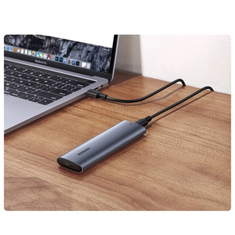 Ugreen kieszeń na dysk obudowa dysku twardego M.2 B-Key SATA 3.0 5Gbps szary + kabel USB Typ C (CM400) Ugreen kieszeń na dysk obudowa dysku twardego M.2 B-Key SATA 3.0 5Gbps szary + kabel USB Typ C (CM400)