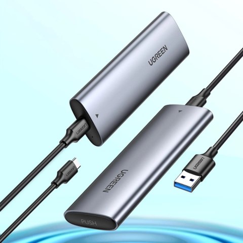 Ugreen kieszeń na dysk obudowa dysku twardego M.2 B-Key SATA 3.0 5Gbps szary + kabel USB Typ C (CM400) Ugreen kieszeń na dysk obudowa dysku twardego M.2 B-Key SATA 3.0 5Gbps szary + kabel USB Typ C (CM400)