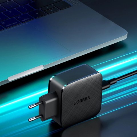 Ugreen ładowarka sieciowa 2x USB Typ C 66W Power Delivery 3.0 Quick Charge 4.0+ czarny (CD216) Ugreen ładowarka sieciowa 2x USB Typ C 66W Power Delivery 3.0 Quick Charge 4.0+ czarny (CD216)