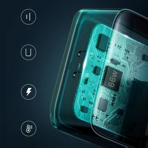 Ugreen ładowarka sieciowa 2x USB Typ C 66W Power Delivery 3.0 Quick Charge 4.0+ czarny (CD216) Ugreen ładowarka sieciowa 2x USB Typ C 66W Power Delivery 3.0 Quick Charge 4.0+ czarny (CD216)
