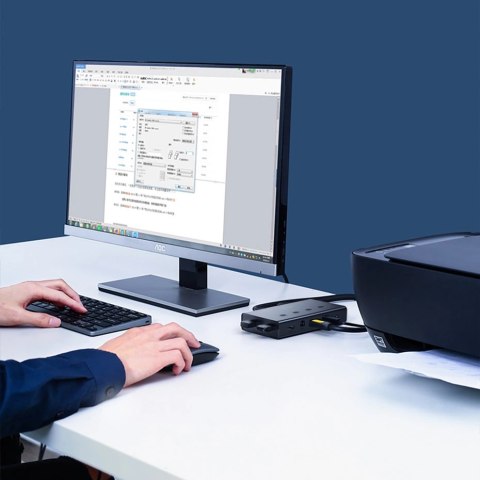Ugreen przełącznik KVM (Keyboard Video Mouse) 4 x 1 HDMI (żeński) 4 x USB (żeński) 4 x USB Typ B (żeński) czarny (CM293) Ugreen przełącznik KVM (Keyboard Video Mouse) 4 x 1 HDMI (żeński) 4 x USB (żeński) 4 x USB Typ B (żeński) czarny (CM293)