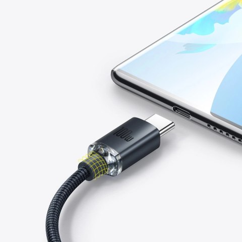 Baseus Crystal Shine Series kabel przewód USB do szybkiego ładowania i transferu danych USB Typ A - USB Typ C 100W 1,2m czarny ( Baseus Crystal Shine Series kabel przewód USB do szybkiego ładowania i transferu danych USB Typ A - USB Typ C 100W 1,2m czarny (