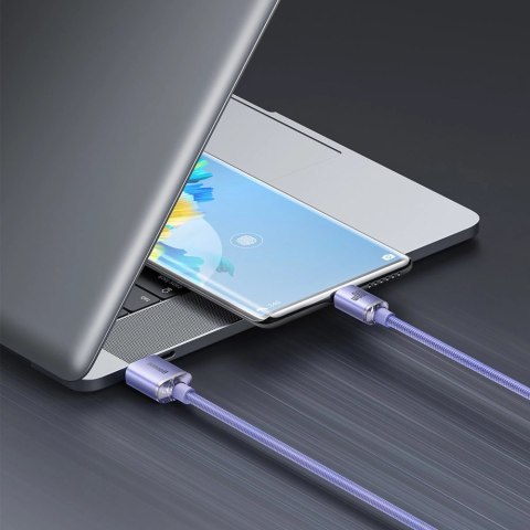 Baseus Crystal Shine Series kabel przewód USB do szybkiego ładowania i transferu danych USB Typ A - USB Typ C 100W 1,2m fioletow Baseus Crystal Shine Series kabel przewód USB do szybkiego ładowania i transferu danych USB Typ A - USB Typ C 100W 1,2m fioletow
