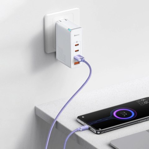 Baseus Crystal Shine Series kabel przewód USB do szybkiego ładowania i transferu danych USB Typ A - USB Typ C 100W 1,2m fioletow Baseus Crystal Shine Series kabel przewód USB do szybkiego ładowania i transferu danych USB Typ A - USB Typ C 100W 1,2m fioletow