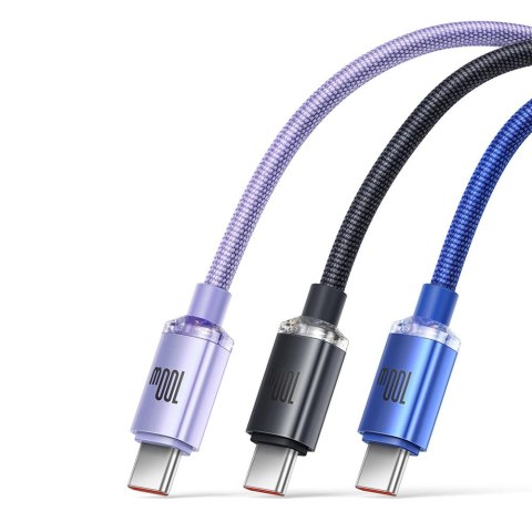 Baseus Crystal Shine Series kabel przewód USB do szybkiego ładowania i transferu danych USB Typ A - USB Typ C 100W 1,2m fioletow Baseus Crystal Shine Series kabel przewód USB do szybkiego ładowania i transferu danych USB Typ A - USB Typ C 100W 1,2m fioletow