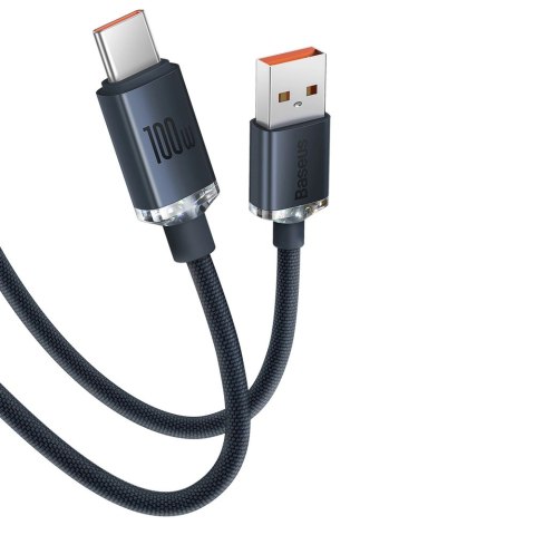 Baseus Crystal Shine Series kabel przewód USB do szybkiego ładowania i transferu danych USB Typ A - USB Typ C 100W 1,2m niebiesk Baseus Crystal Shine Series kabel przewód USB do szybkiego ładowania i transferu danych USB Typ A - USB Typ C 100W 1,2m niebiesk