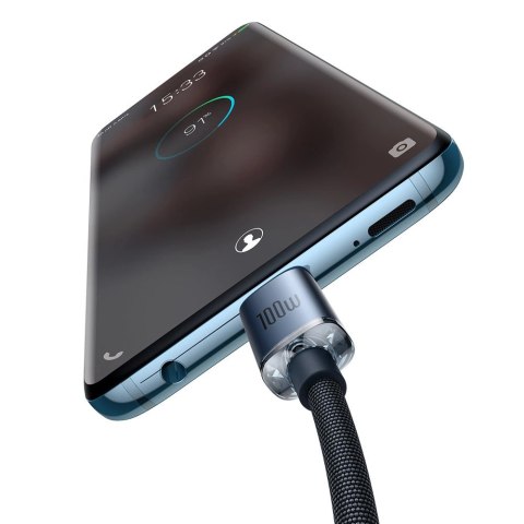 Kabel Baseus CAJY000601 USB-C - USB-C PD 100W 5A 480Mb/s 1,2m - czarny