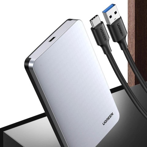 Kieszeń Ugreen CM300 70498 na dysk twardy 2,5'' SATA 3.0 6Gbps - szary + kabel USB-C - USB-A 0.5m Kieszeń Ugreen CM300 70498 na dysk twardy 2,5'' SATA 3.0 6Gbps - szary + kabel USB-C - USB-A 0.5m
