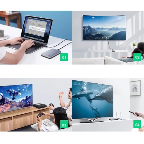 Kieszeń Ugreen CM300 70498 na dysk twardy 2,5'' SATA 3.0 6Gbps - szary + kabel USB-C - USB-A 0.5m Kieszeń Ugreen CM300 70498 na dysk twardy 2,5'' SATA 3.0 6Gbps - szary + kabel USB-C - USB-A 0.5m