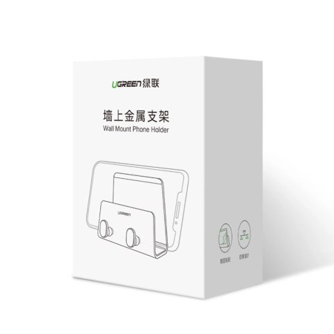 Uchwyt Ugreen LP193 metalowy ścienny na smartfon / tablet 4-9.7" - srebrny Uchwyt Ugreen LP193 metalowy ścienny na smartfon / tablet 4-9.7" - srebrny