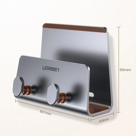 Uchwyt Ugreen LP193 metalowy ścienny na smartfon / tablet 4-9.7" - srebrny Uchwyt Ugreen LP193 metalowy ścienny na smartfon / tablet 4-9.7" - srebrny