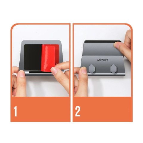 Uchwyt Ugreen LP193 metalowy ścienny na smartfon / tablet 4-9.7" - srebrny Uchwyt Ugreen LP193 metalowy ścienny na smartfon / tablet 4-9.7" - srebrny