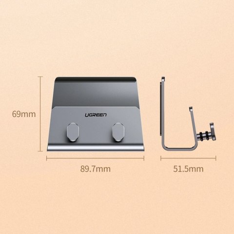 Uchwyt Ugreen LP193 metalowy ścienny na smartfon / tablet 4-9.7" - srebrny Uchwyt Ugreen LP193 metalowy ścienny na smartfon / tablet 4-9.7" - srebrny