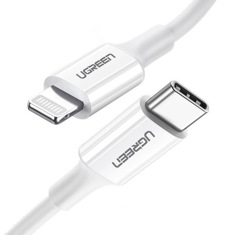 Ugreen kabel przewód MFi USB Typ C - Lightning 20W 3A 0.25 m biały (US171) Ugreen kabel przewód MFi USB Typ C - Lightning 20W 3A 0.25 m biały (US171)