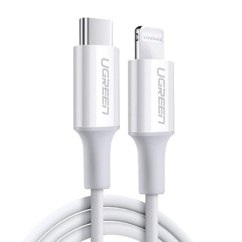 Ugreen kabel przewód MFi USB Typ C - Lightning 20W 3A 0.25 m biały (US171) Ugreen kabel przewód MFi USB Typ C - Lightning 20W 3A 0.25 m biały (US171)