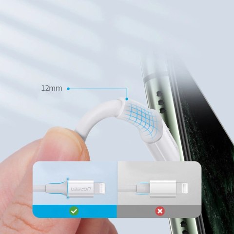 Ugreen kabel przewód MFi USB Typ C - Lightning 20W 3A 0.25 m biały (US171) Ugreen kabel przewód MFi USB Typ C - Lightning 20W 3A 0.25 m biały (US171)