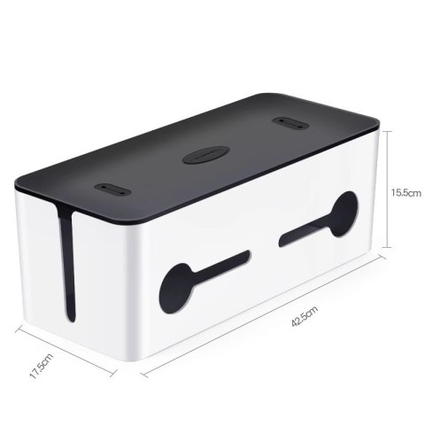Ugreen organizer do kabli pudełko pojemnik na listwy L 42,5x17,5x15,5cm czarno-biały (LP110) Ugreen organizer do kabli pudełko pojemnik na listwy L 42,5x17,5x15,5cm czarno-biały (LP110)