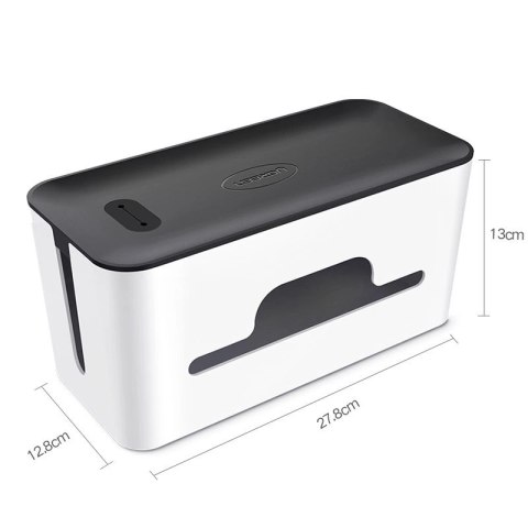 Ugreen organizer do kabli pudełko pojemnik na listwy S 27,8x13x12,8cm czarno-biały (LP110) Ugreen organizer do kabli pudełko pojemnik na listwy S 27,8x13x12,8cm czarno-biały (LP110)