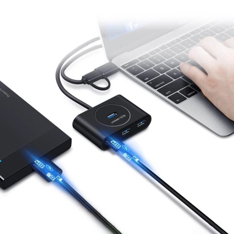 Ugreen wielofunkcyjny HUB USB - 4 x USB 3.0 1m biały (CR113) Ugreen wielofunkcyjny HUB USB - 4 x USB 3.0 1m biały (CR113)
