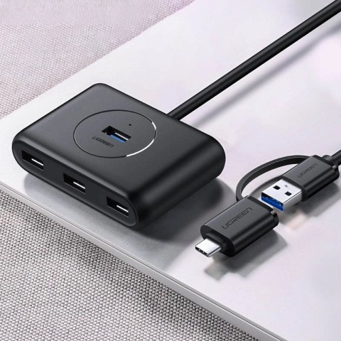 Ugreen wielofunkcyjny HUB USB - 4 x USB 3.0 1m biały (CR113) Ugreen wielofunkcyjny HUB USB - 4 x USB 3.0 1m biały (CR113)