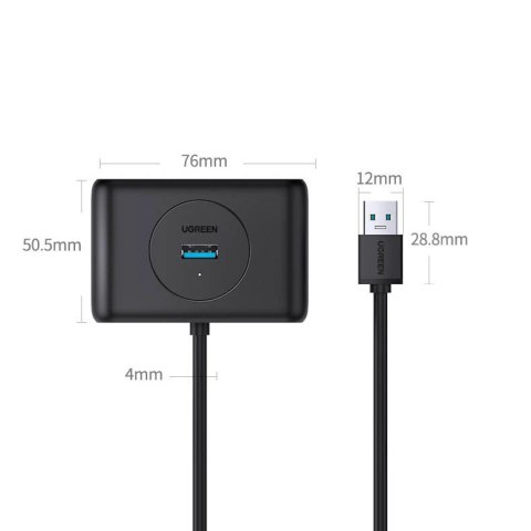 Ugreen wielofunkcyjny HUB USB - 4 x USB 3.0 1m biały (CR113) Ugreen wielofunkcyjny HUB USB - 4 x USB 3.0 1m biały (CR113)