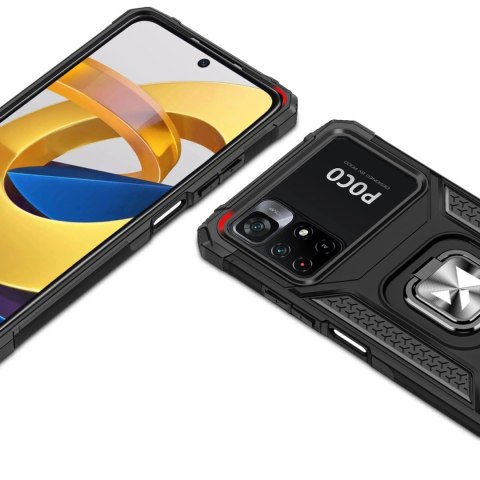 Wozinsky Ring Armor pancerne hybrydowe etui pokrowiec + magnetyczny uchwyt Mi Poco M4 Pro 5G / Redmi Note 11 5G (China) / Redmi Wozinsky Ring Armor pancerne hybrydowe etui pokrowiec + magnetyczny uchwyt Mi Poco M4 Pro 5G / Redmi Note 11 5G (China) / Redmi