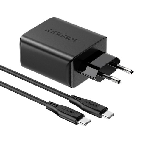 Acefast 2w1 ładowarka sieciowa 2x USB-C / USB-A 65W, PD, QC 3.0, AFC, FCP (zestaw z kablem USB-C 1.2m) czarny (A13 black) Acefast 2w1 ładowarka sieciowa 2x USB-C / USB-A 65W, PD, QC 3.0, AFC, FCP (zestaw z kablem USB-C 1.2m) czarny (A13 black)