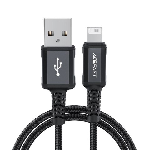 Acefast kabel MFI USB - Lightning 1,8m, 2,4A czarny (C4-02 A Black) Acefast kabel MFI USB - Lightning 1,8m, 2,4A czarny (C4-02 A Black)