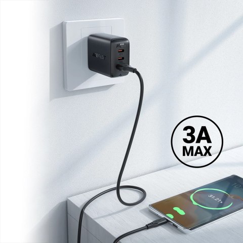 Acefast kabel USB - USB Typ C 1,2m, 3A biały (C3-04 white) Acefast kabel USB - USB Typ C 1,2m, 3A biały (C3-04 white)