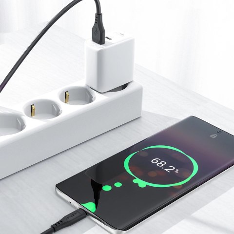 Acefast kabel USB - USB Typ C 1,2m, 3A czarny (C3-04 black) Acefast kabel USB - USB Typ C 1,2m, 3A czarny (C3-04 black)