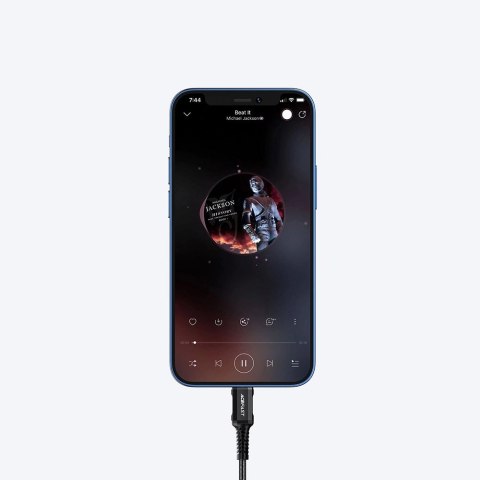 Acefast kabel audio MFI Lightning - 3,5mm mini jack (żeński) 18cm, AUX czarny (C1-05 black) Acefast kabel audio MFI Lightning - 3,5mm mini jack (żeński) 18cm, AUX czarny (C1-05 black)