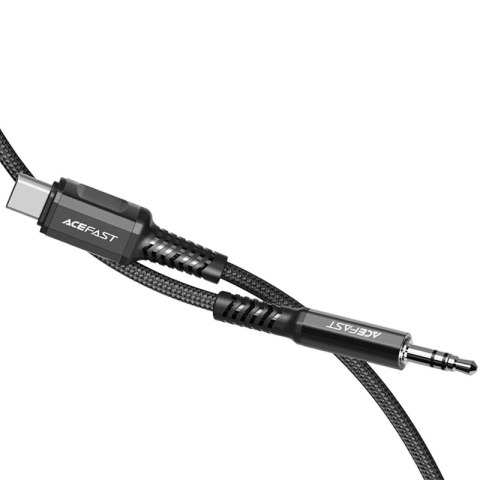 Acefast kabel audio USB Typ C - 3,5mm mini jack (męski) 1,2m, AUX czarny (C1-08 black) Acefast kabel audio USB Typ C - 3,5mm mini jack (męski) 1,2m, AUX czarny (C1-08 black)
