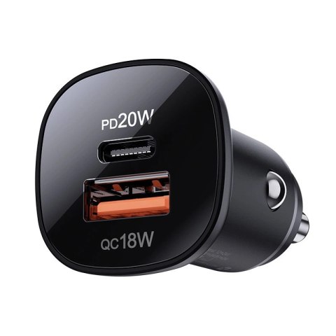 Acefast ładowarka samochodowa 38W USB Typ C / USB, PPS, Power Delivery, Quick Charge 3.0, AFC, FCP czarny (B1 black) Acefast ładowarka samochodowa 38W USB Typ C / USB, PPS, Power Delivery, Quick Charge 3.0, AFC, FCP czarny (B1 black)