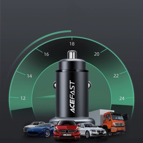 Acefast ładowarka samochodowa 38W USB Typ C / USB, PPS, Power Delivery, Quick Charge 3.0, AFC, FCP czarny (B1 black) Acefast ładowarka samochodowa 38W USB Typ C / USB, PPS, Power Delivery, Quick Charge 3.0, AFC, FCP czarny (B1 black)