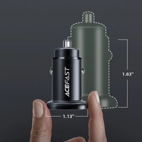Acefast ładowarka samochodowa 38W USB Typ C / USB, PPS, Power Delivery, Quick Charge 3.0, AFC, FCP czarny (B1 black) Acefast ładowarka samochodowa 38W USB Typ C / USB, PPS, Power Delivery, Quick Charge 3.0, AFC, FCP czarny (B1 black)