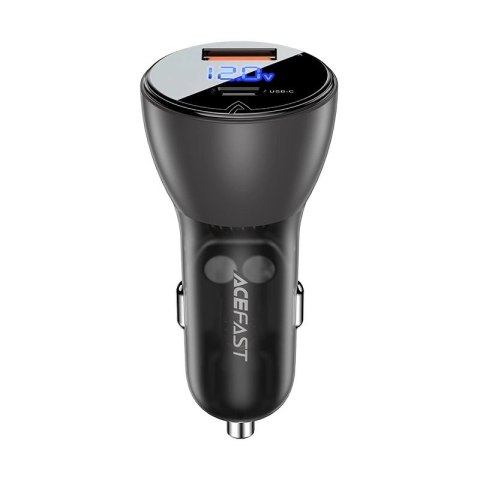 Acefast ładowarka samochodowa 63W USB Typ C / USB, PD3.0, PPS, QC3.0, AFC, FCP, SFCP czarny (B6 black) Acefast ładowarka samochodowa 63W USB Typ C / USB, PD3.0, PPS, QC3.0, AFC, FCP, SFCP czarny (B6 black)