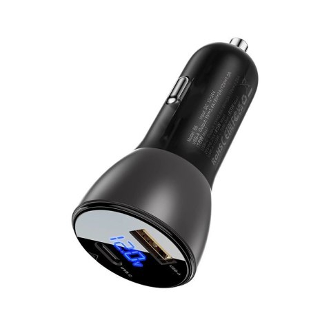 Acefast ładowarka samochodowa 63W USB Typ C / USB, PD3.0, PPS, QC3.0, AFC, FCP, SFCP czarny (B6 black) Acefast ładowarka samochodowa 63W USB Typ C / USB, PD3.0, PPS, QC3.0, AFC, FCP, SFCP czarny (B6 black)