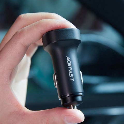 Acefast ładowarka samochodowa 72W 2x USB Typ C, PPS, Power Delivery, Quick Charge 3.0, AFC, FCP czarny (B2 black) Acefast ładowarka samochodowa 72W 2x USB Typ C, PPS, Power Delivery, Quick Charge 3.0, AFC, FCP czarny (B2 black)