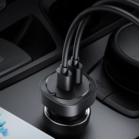 Acefast ładowarka samochodowa 72W 2x USB Typ C, PPS, Power Delivery, Quick Charge 3.0, AFC, FCP czarny (B2 black) Acefast ładowarka samochodowa 72W 2x USB Typ C, PPS, Power Delivery, Quick Charge 3.0, AFC, FCP czarny (B2 black)