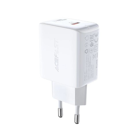 Acefast szybka ładowarka sieciowa USB Typ C 20W Power Delivery biały (A1 EU white) Acefast szybka ładowarka sieciowa USB Typ C 20W Power Delivery biały (A1 EU white)
