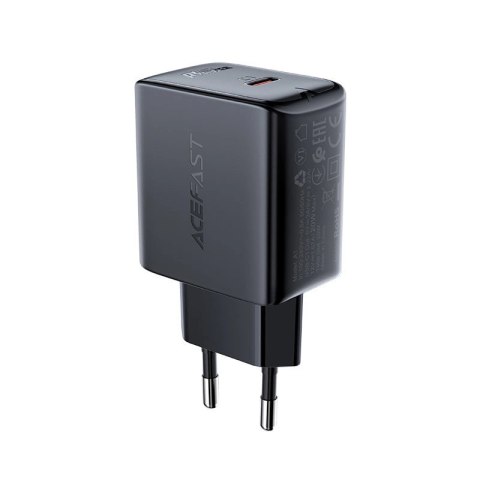 Acefast szybka ładowarka sieciowa USB Typ C 20W Power Delivery czarny (A1 EU black) Acefast szybka ładowarka sieciowa USB Typ C 20W Power Delivery czarny (A1 EU black)