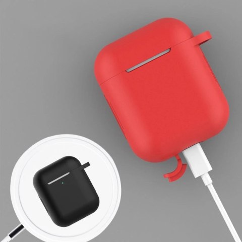 Etui do AirPods Pro silikonowy miękki pokrowiec na słuchawki + brelok karabińczyk zawieszka niebieski (case D) Etui do AirPods Pro silikonowy miękki pokrowiec na słuchawki + brelok karabińczyk zawieszka niebieski (case D)