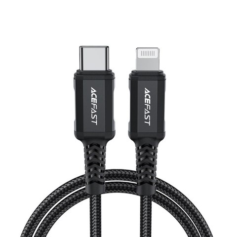 Kabel Acefast C4-01 Lightning - USB-C PD 30W 3A 480Mb/s 1,8m - czarny Kabel Acefast C4-01 Lightning - USB-C PD 30W 3A 480Mb/s 1,8m - czarny