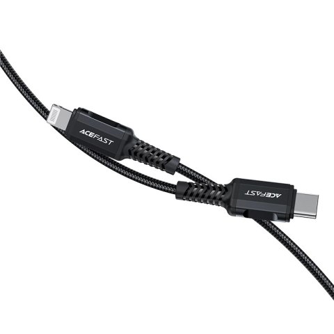 Kabel Acefast C4-01 Lightning - USB-C PD 30W 3A 480Mb/s 1,8m - czarny Kabel Acefast C4-01 Lightning - USB-C PD 30W 3A 480Mb/s 1,8m - czarny