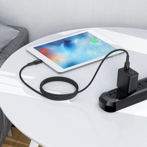 Kabel Acefast C4-01 Lightning - USB-C PD 30W 3A 480Mb/s 1,8m - czarny Kabel Acefast C4-01 Lightning - USB-C PD 30W 3A 480Mb/s 1,8m - czarny