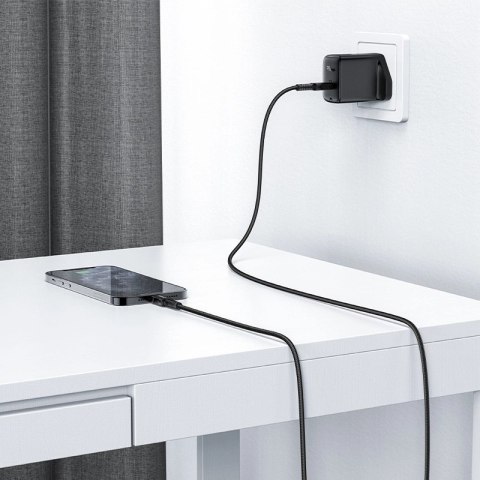 Kabel Acefast C4-01 Lightning - USB-C PD 30W 3A 480Mb/s 1,8m - czarny Kabel Acefast C4-01 Lightning - USB-C PD 30W 3A 480Mb/s 1,8m - czarny